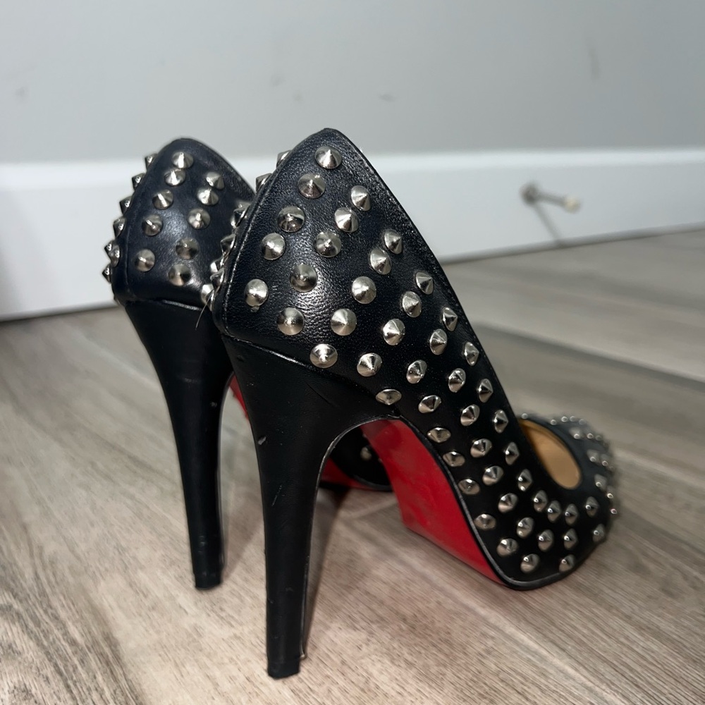 Authentic Christian Louboutin Black Studded Heels